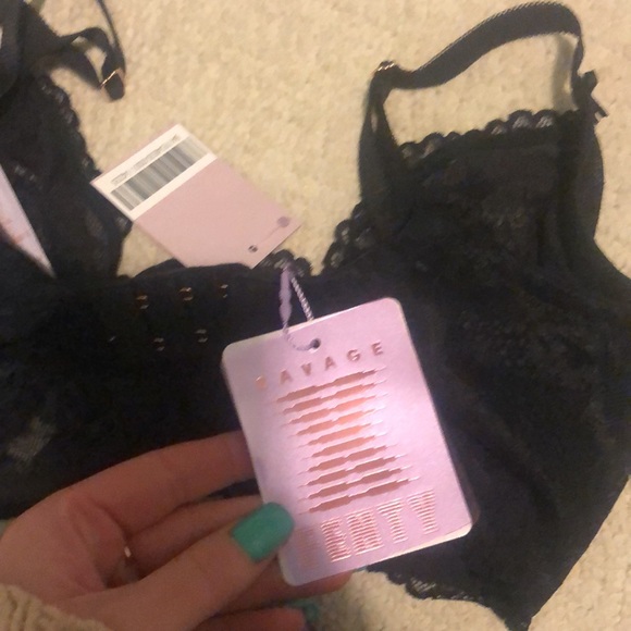 NWT Savage Fenty Black Unlined Bra - Picture 4 of 5